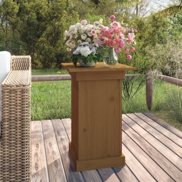VidaXL Support à fleurs Marron miel 40x40x60 cm Bois de pin solide 823632
