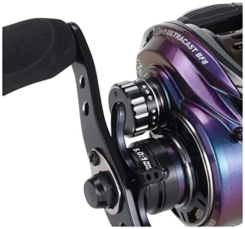 AbuGarcia REVO ULTRACAST BF8 Right-Handed Carbon Handle with Bait Finesse Spool, Super High Gear for Saltwater Fishing