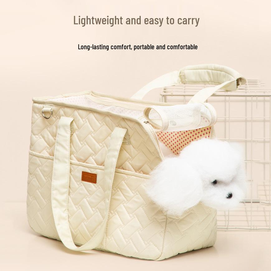 Portable Breathable Pet Carrier: Lightweight Canvas Crossbody for Cats & Small Dogs