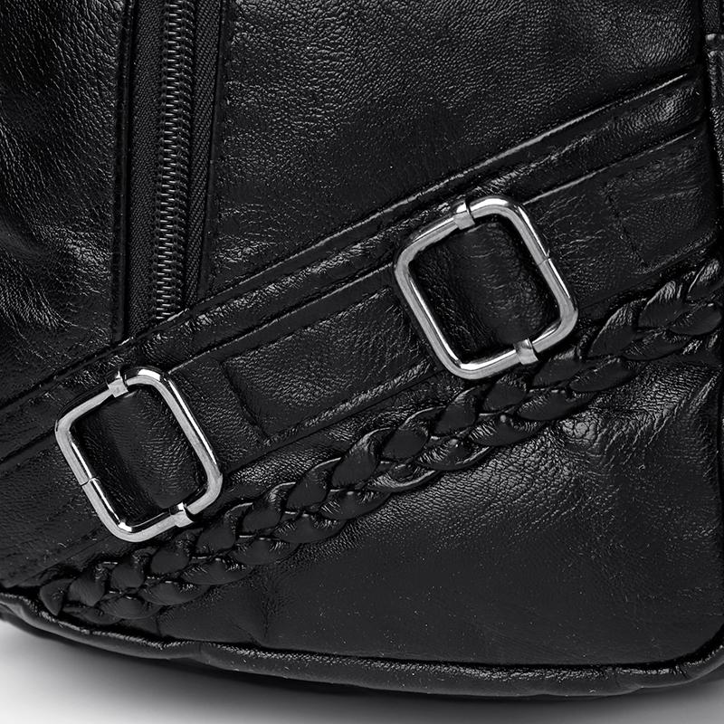 Chest Bag Women's Soft Leather Shoulder Bag Vintage Crossbody Bag
