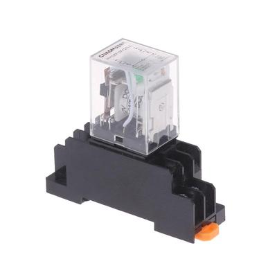Miniature Coil Generalel Ectromagnetic Intermediate Relay Switch With Base HH52P LED 12V DC/220V AC+