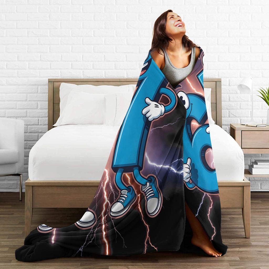 67 Six Seven 6-7 Funny Italian Brainrot Printed Blanket For Men Women Warm Cozy Fluffy Throw Blankets for Couch Multiple Sizes