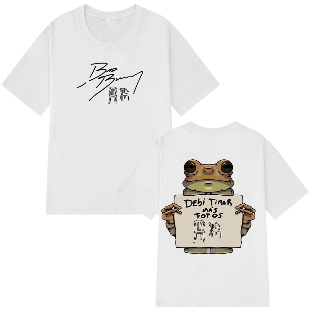 Singer Bad Bunny DTMF Album Graphic 100Cotton Shirt Men Retro Fashion 2026 New Summer Hip Hop Unisex Short Sleeve Loose Tshirt