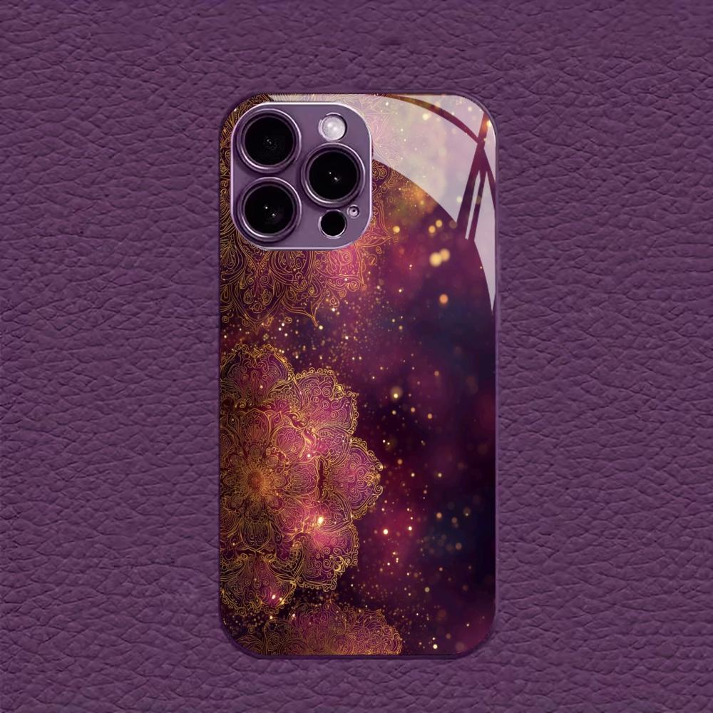 Pattern New Hot-selling Protective Case Phone Case Metallic Paint Glass PhoneCase for iPhone 17 16 15 14 13 12 11pm Pro Plus