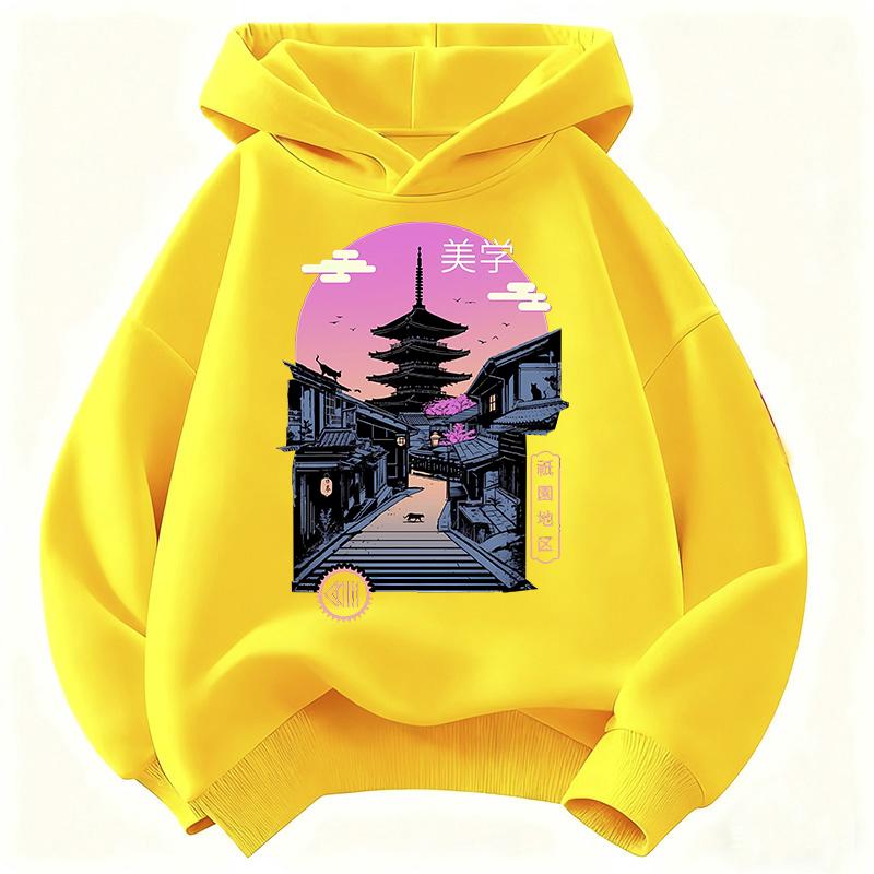 Y2K Japanes Style Sweatshirt Gothic Manga Kids Cat Children's Sweatshirt Cute Hoody for Boys Girls Autumn Winter Casual Hoodies