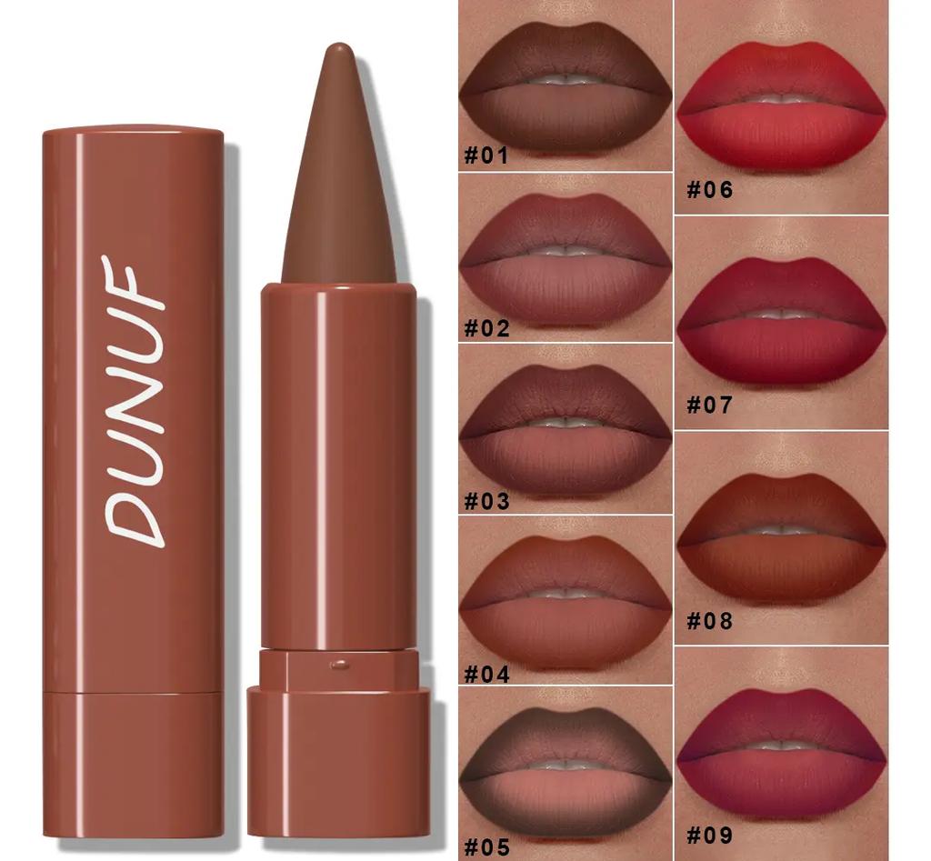 Dunuf Long Lasting Matte Lipstick 1 Piece Pointed Matte Tone