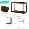 2 Tier Bathroom Shelf with Towel Bar Wall Mount Towel Rack Kitchen Storage Shelf