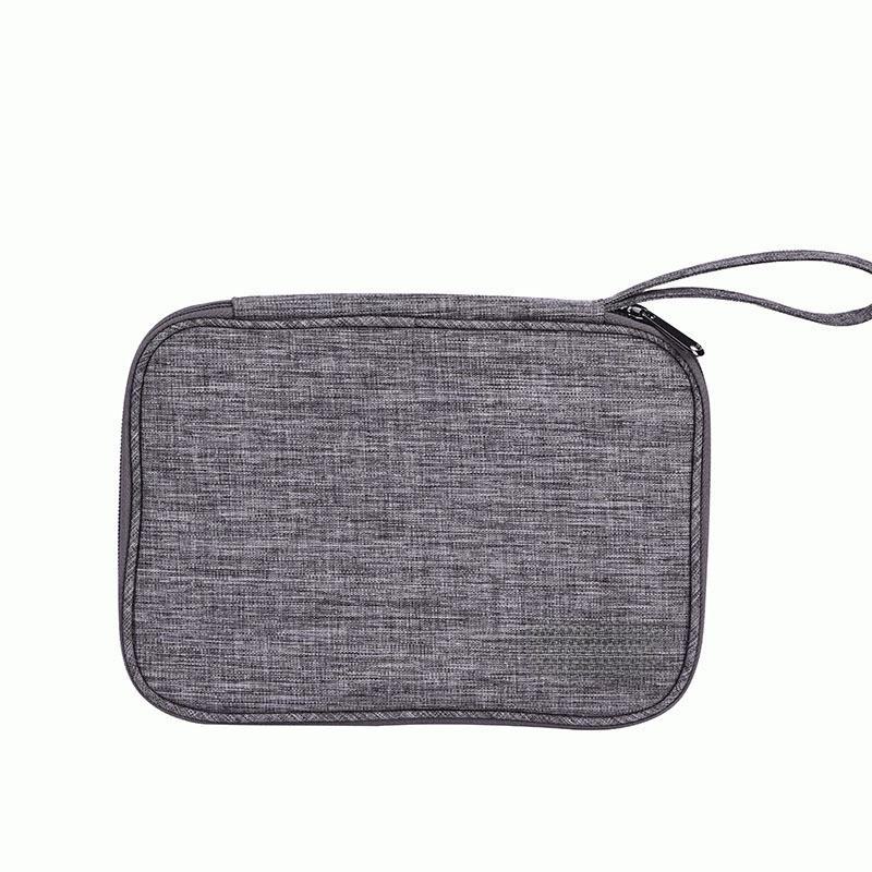 

Органайзер для цифровых аксессуаров для путешествий: Кабель для передачи данных, зарядное устройство, наушники и сумка для хранения USB-накопителей 23*16*3cm серый