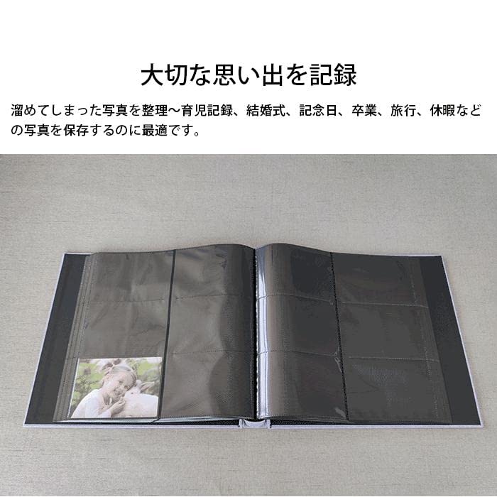 Large-capacity photo album (L-size, 960 photos) with pocket storage. High-transparency photo storage for children, anniversaries, birthdays, weddings,