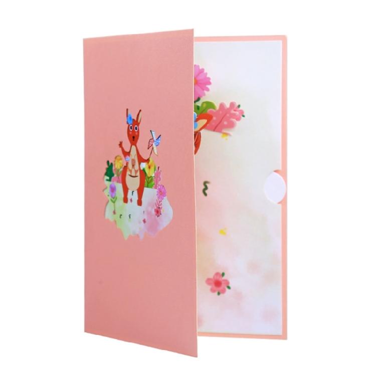 3D Mother Day Animal Kangaroo Greeting Card Wedding Birthday Party Invitation