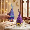 12Pcs Paper Eid Mubarak Gift Box Moon Castle Pattern Moon Lantern Box  Ramadan Celebration