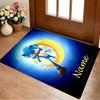 Personalized Name Shadow Sonic Living Room Non-Slip Area Rug Soft Carpet for Bedroom Playroom Sofa Office Home Decor Doormat