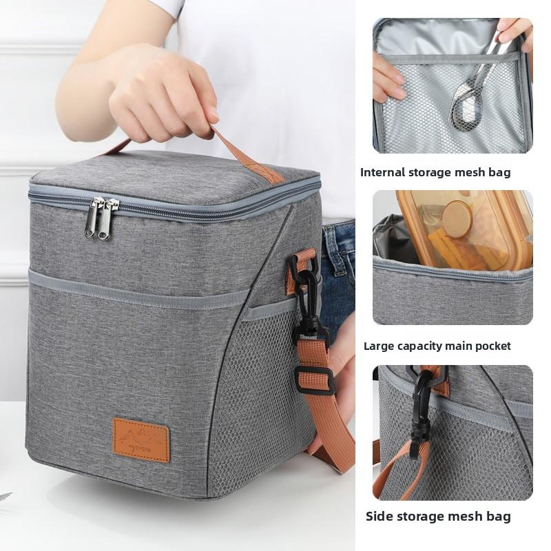 Hot Insulated Lunch Bag Insulation Bento Pack Aluminum Foil Rice Bag Meal Pack Ice Pack Student Bento Lunch Handbag Insulation