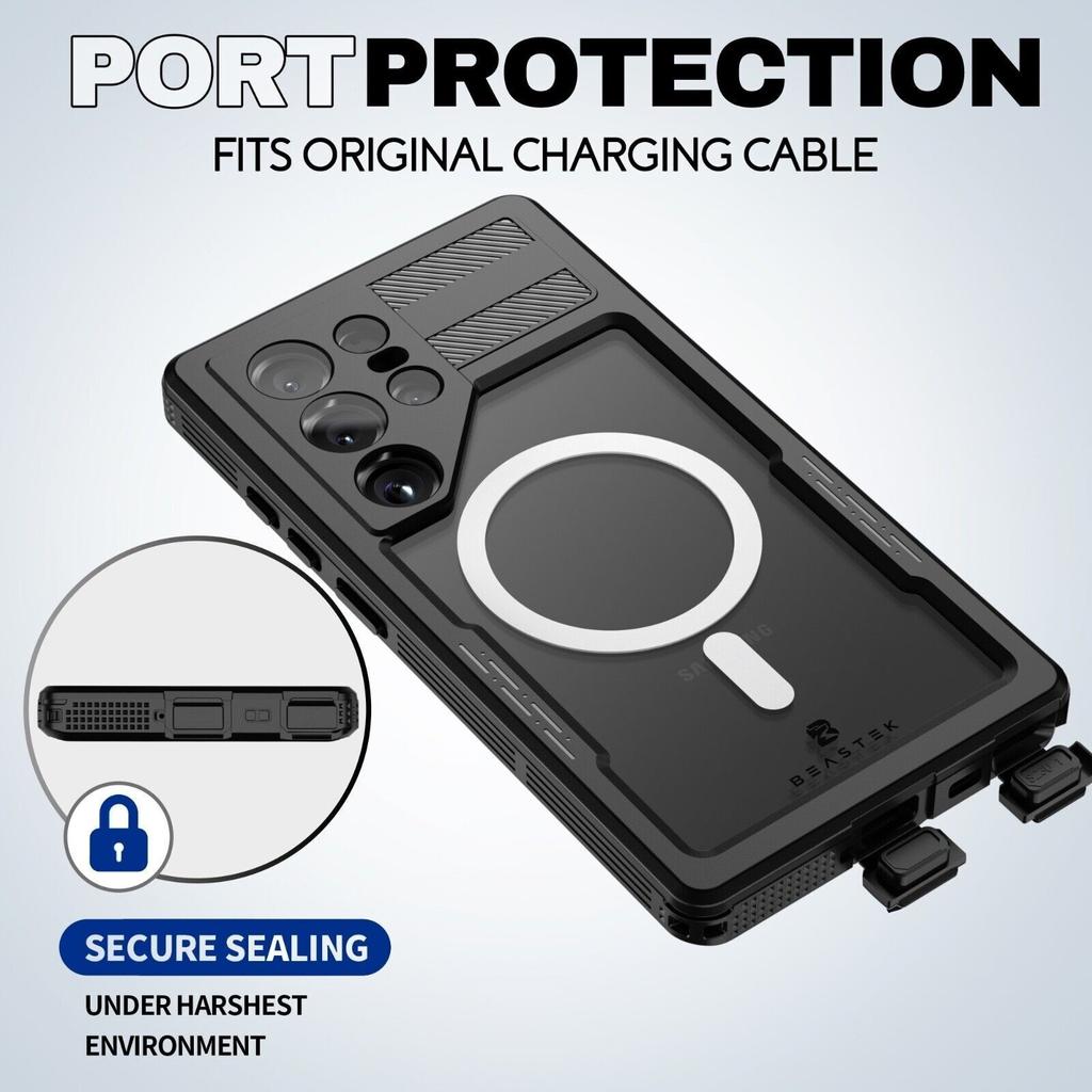 For Samsung S24 S25 Plus S26 Ultra IP68 Waterproof Clear Phone Case Underwater Diving Swim Shell Screen Protect Magnetic Cover