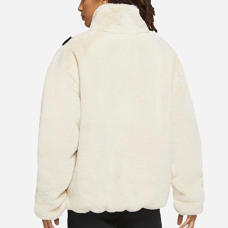 Nike Sportswear Swoosh Large Logo Warm Stand Collar Thick Jacket For Spring Women Jacket White CU6559-238