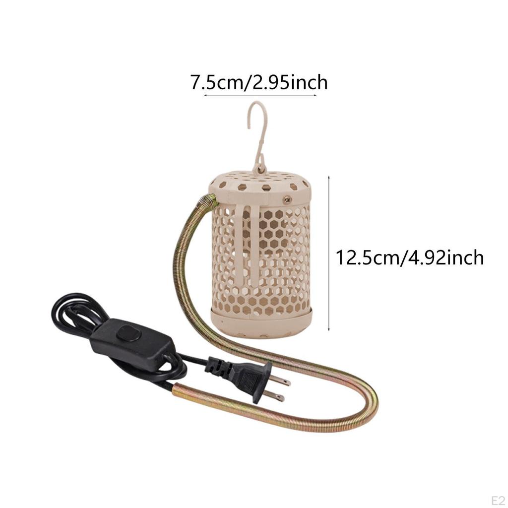 For Reptile Heat Lamp (warm Light Only), Emitter with Spring Cover, Heater Cover