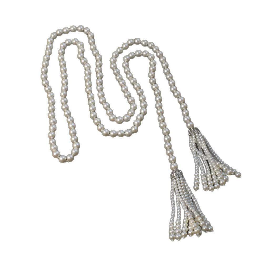 Tassel Sweater Chain Charm Waistband Exquisite Pearl Beaded Necklace  Girls