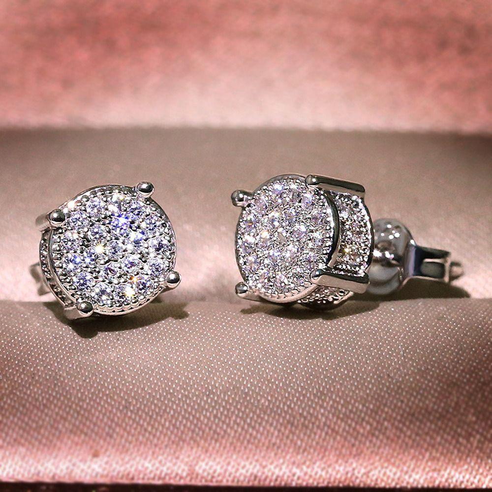 Gift Niche Design Rhinestone Women Stud Earrings Ear Studs Men Earrings Korean Style Earrings