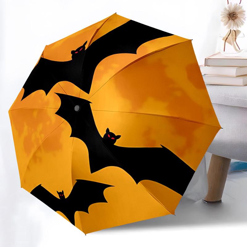 

1pc Halloween Bats Automatic Umbrella - Automatic Opening And Closing, Sturdy Iron Frame, Formal Occasions yy251018196
