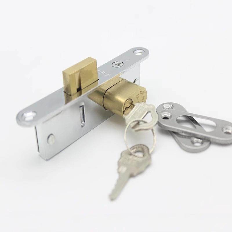 1PC Aluminum Alloy Door Window Locks Framed Door Locks Sliding Spring Door Floor Locks Shop Gate Hardware Accessories with Key