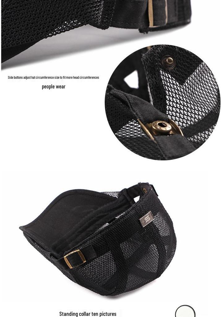 Hollow Mesh Beret Unisex Summer Cap: Korean Fashion Breathable, Stylish, and Simple Design