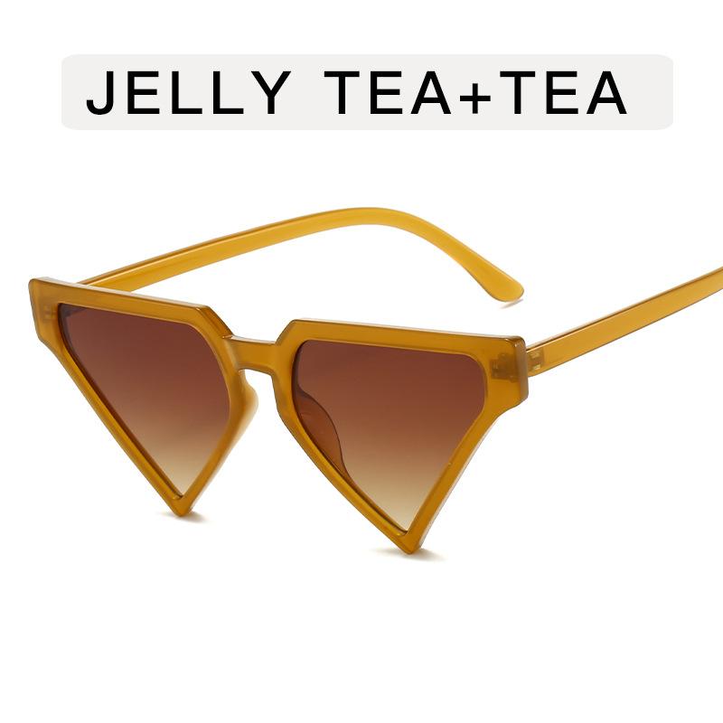 Triangle Shape Sunglasses Woman Candy Color Seaside Holiday Men's Sun Glasses UV Protection Travelling Women Sunglass
