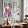 Hands heart snow pattern Digital printing polyester wall tapestry suitable for use in living rooms bedrooms offices bars party