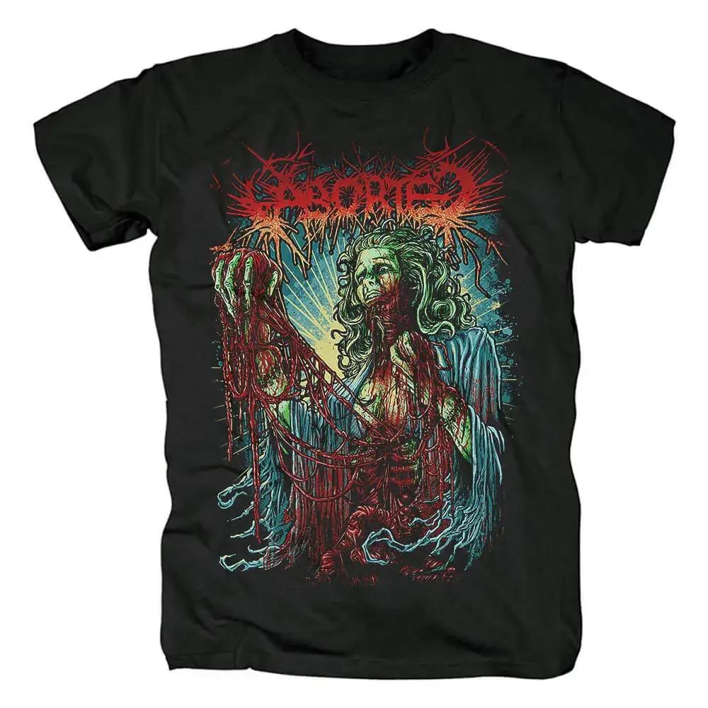 Men Women Short Sleeve High Quality Aborted Grindcore T Shirt  Vintage Metal Punk Rock Band Cotton T-shirt Y2k Tops Streetwear