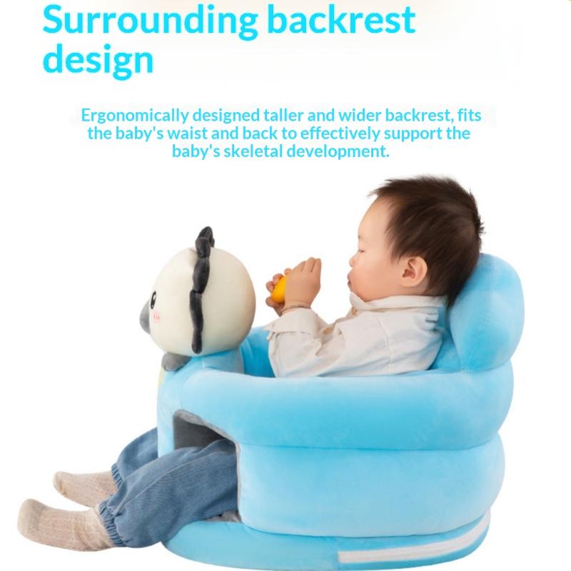 1Pcs Learning To Sit Feeding Chair Cute Baby Sofa Support Seat Cover Plush Chair Toddler Nest Puff Washable Without Filler