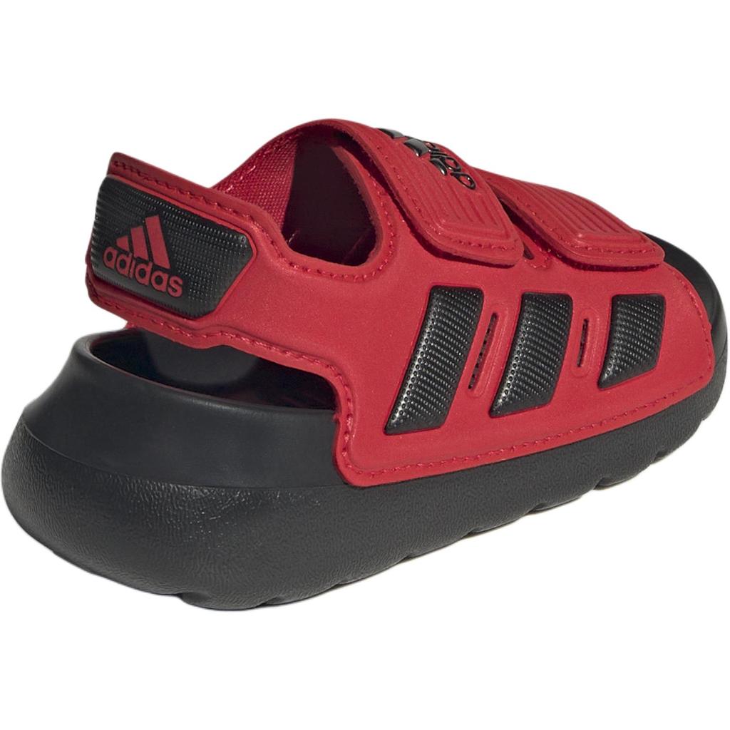 Adidas Altaswim 2.0 Comfortable Versatile Non-Slip Durable Low-Top Walking Shoes Baby Shoes Black Red JI3063