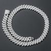 European-American Men's 14mm Zircon Cuban Chain Hip Hop Necklace