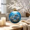 3D Sea Animal LED Lights Ocean Christmas Ball Ornament, Clear Acrylic Life Light-Up Miniature Creatures Decorations Hanging Decoration for Xmas Tree,