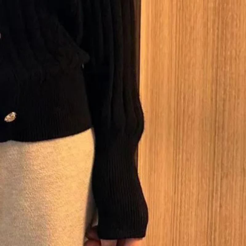 Pull pour Femmes Hiver Coton Épaissi Pull Chaud Tricoté Extensible Manches Longues Oversize Jumper Pull Tops