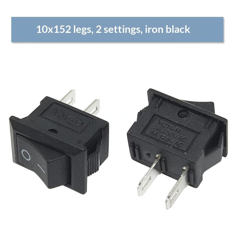 10Pcs KCD11 Rocker Switch 10x15mm Mini Universal Power Toggle Switch for Electronic Component Replacement