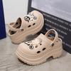 Lucyever 2024 Diy Hole Garden Shoes for Women Slippers Summer 2024 Soft Chunky Platform Sandals Woman Non Slip Beach Slippers