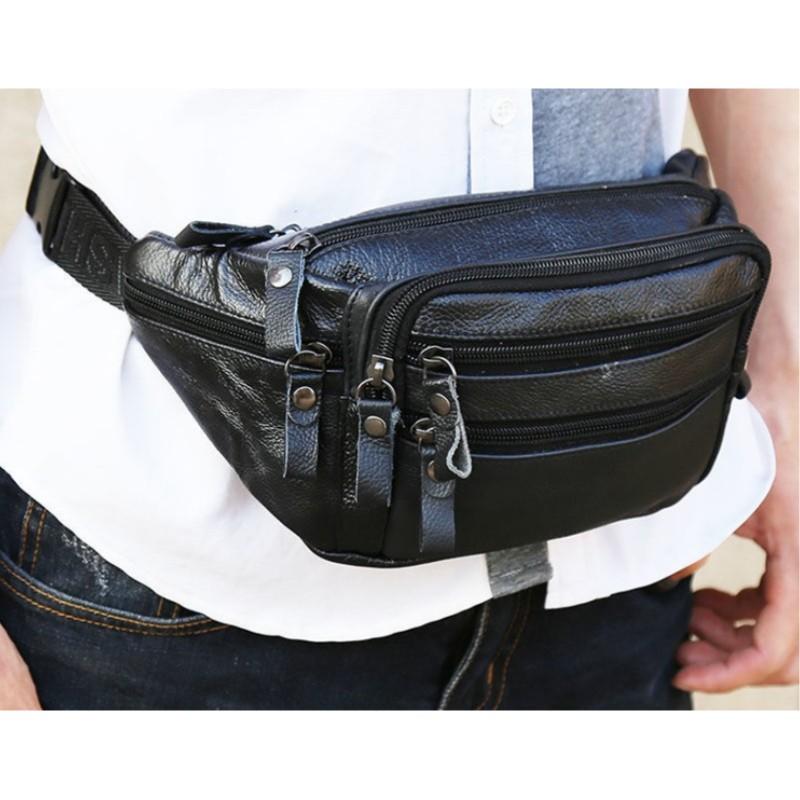 Многофункциональный водонепроницаемый спортивный кошелек Fanny Pack большой вместимости чёрный