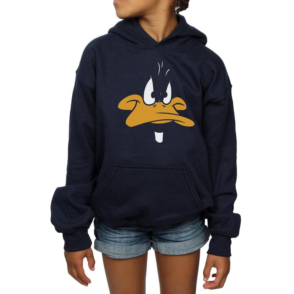 Looney Tunes Dziewczęca bluza z kapturem Daffy Duck Big Face