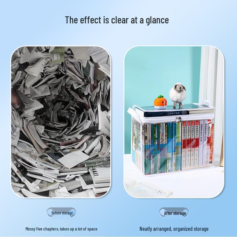 Transparent Large-Capacity Book Storage Bag for Students and Classrooms