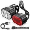 USB TYPE-C Rechargeable LED Front  Rear Bike Light  Headlight Cycling Taillight Bicycle Lantern Lamp