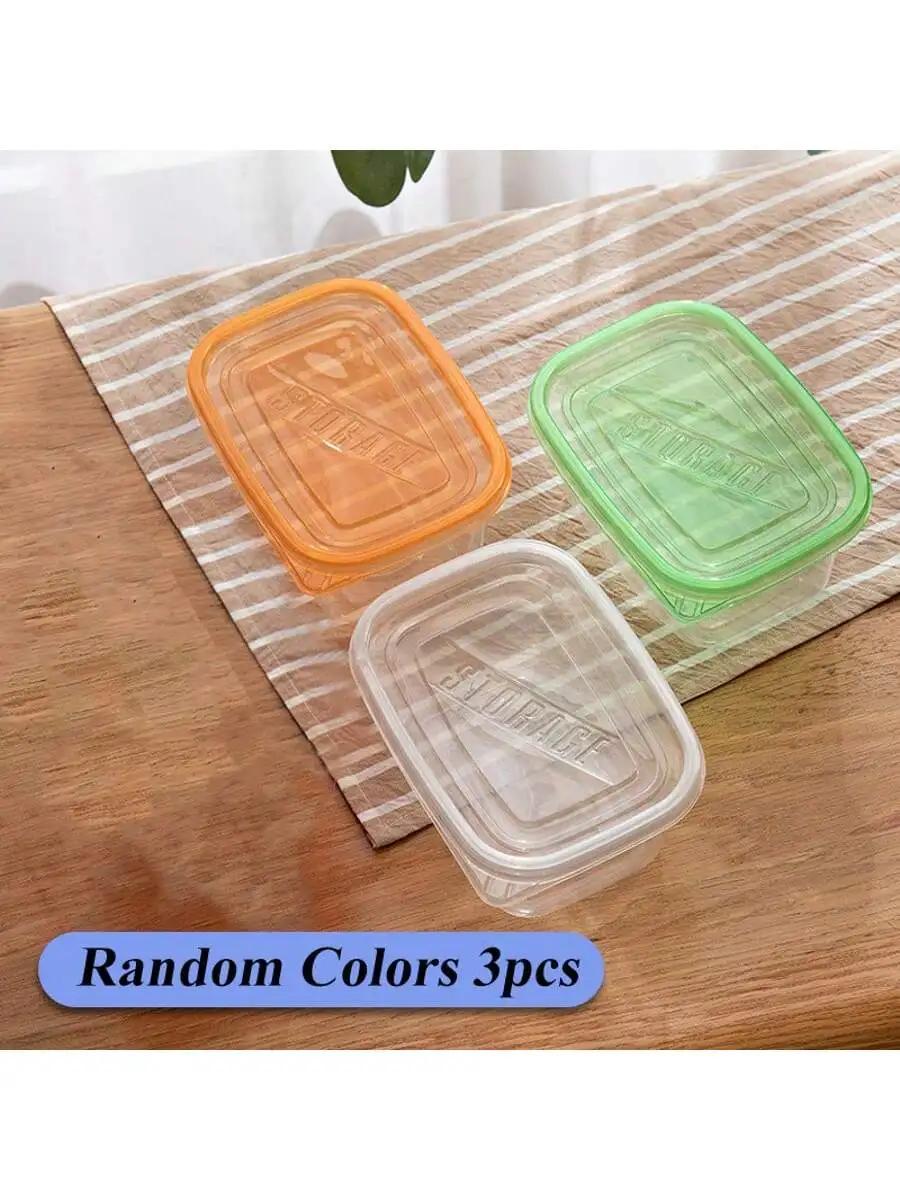 Transparent Rectangular Food Storage Containers Stackable & Reusable with Lids - Safe for Microwave Refrigerator & Freezer