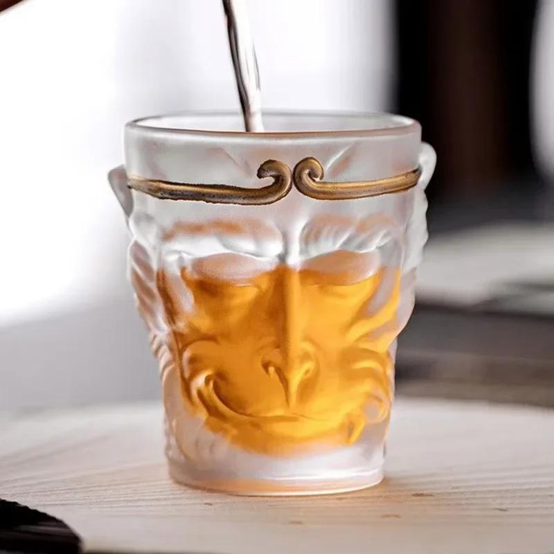 Black Myth Wukong Whiskey Glasses Cup Crystal Glass Cup Tea Cup Juice Glass Beer Cups Breakfast Mug Drinkware Creative Glass Cup
