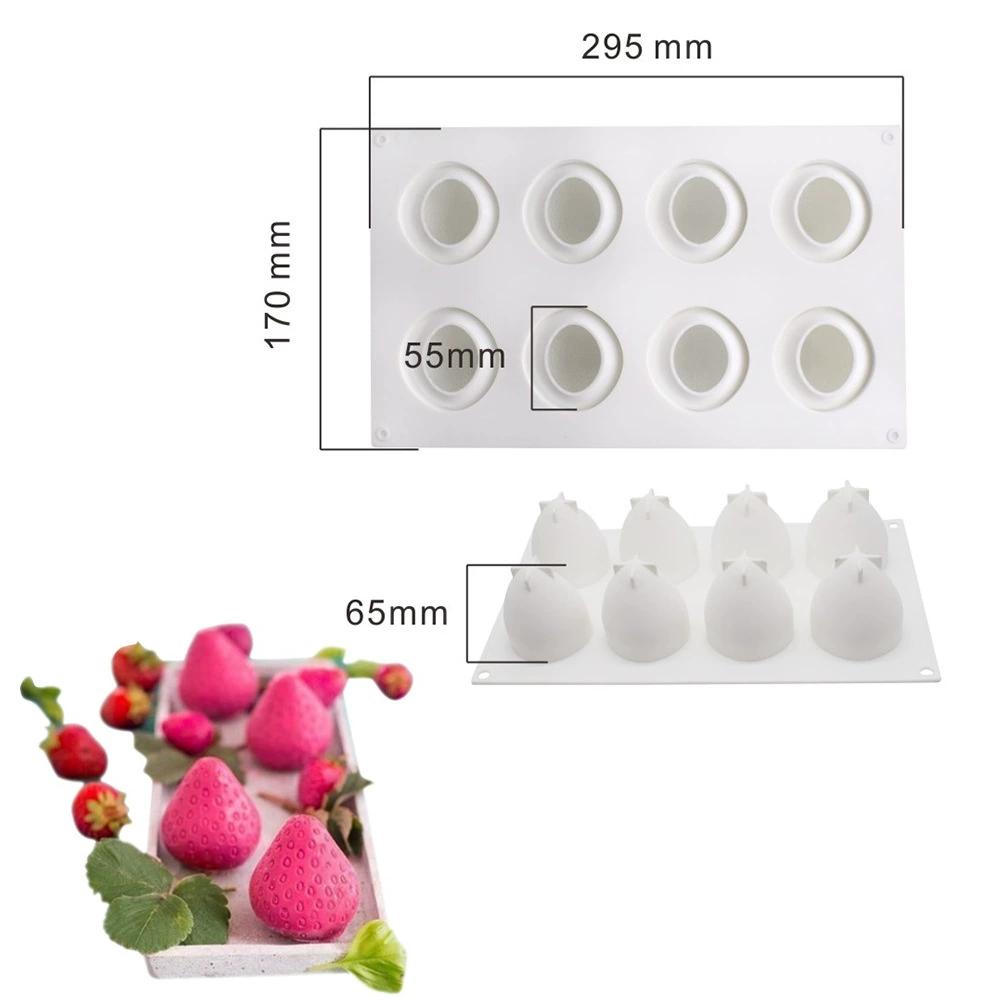 1 peça Abacaxi Pera Pêssego Série de Frutas Bolo Molde de Silicone Manga Laranja Assar Mousse Molde Morango Sobremesa Francesa Mousse Molde