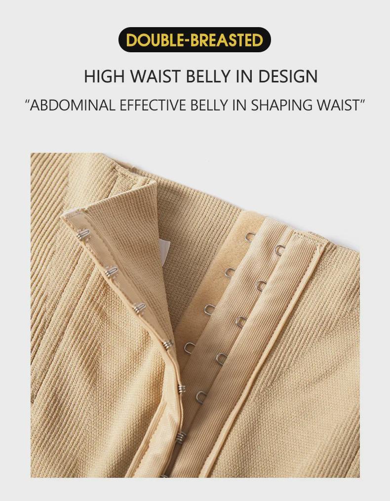 Postpartale High-Waist Bauchweg-Hose: Nahtlose, verstellbare, körperformende Strumpfhosen für Damen mit Knopfverschluss