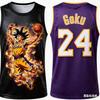 2026 Summer Dragon Ball Retro Fitness Vest Men's Oversized 3D Printed Vest Family Unisex Children's Sports Shirt