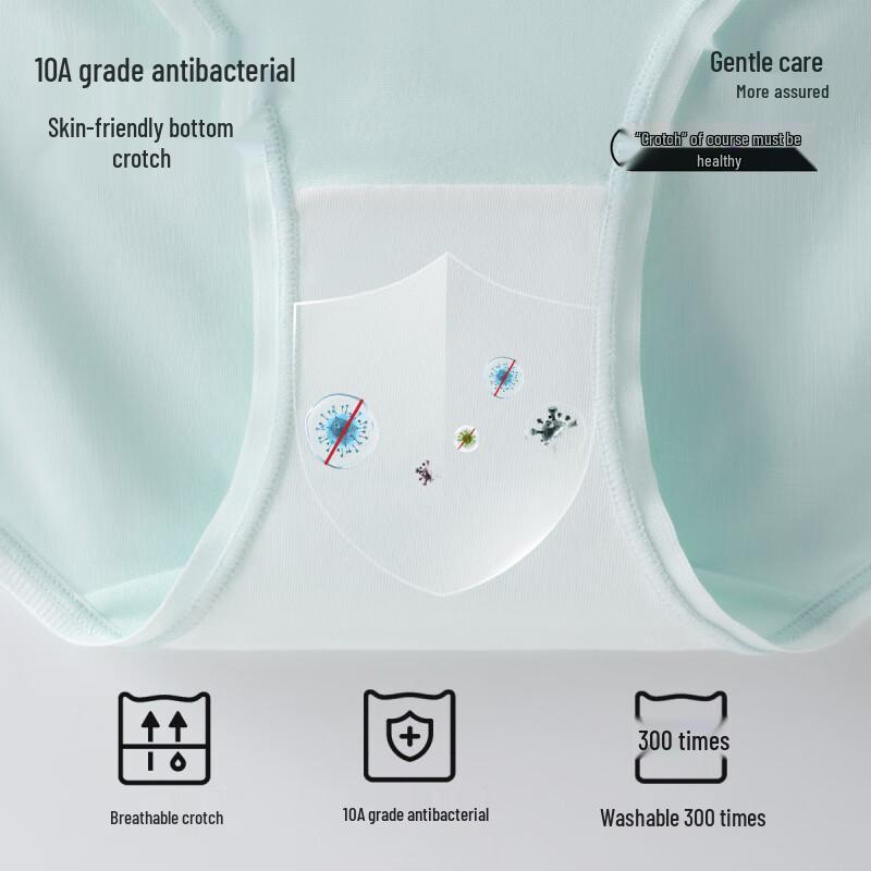 MIIOW Dámské bezešvé kalhotky z antibakteriální modální bavlny 10A, 4 kusy