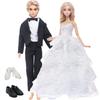 Motedukkepar Bryllupsklær til Ken for 30 cm Dukketilbehør Kjole Ballkjole Dress T-skjorte Shorts 1/6 30 cm Dukkehus (INGEN DUKKER)