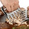All Stainless Steel Deli Slitter Turkey Fork, Meat Splitter BBQ Meat Tearing Tool Bear Claw Separator
