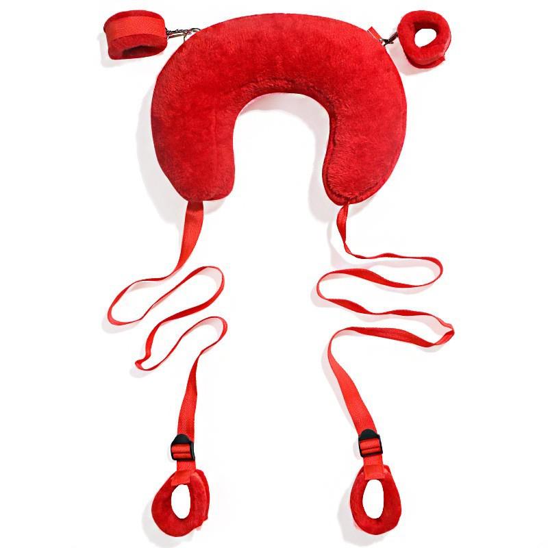Sex Pillow Handcuff Open Leg Sex Toy Set SM Hand Restraint Cuffs Legs Split Ankle Cuffs Bondage Gear Couple Adult Games Toy