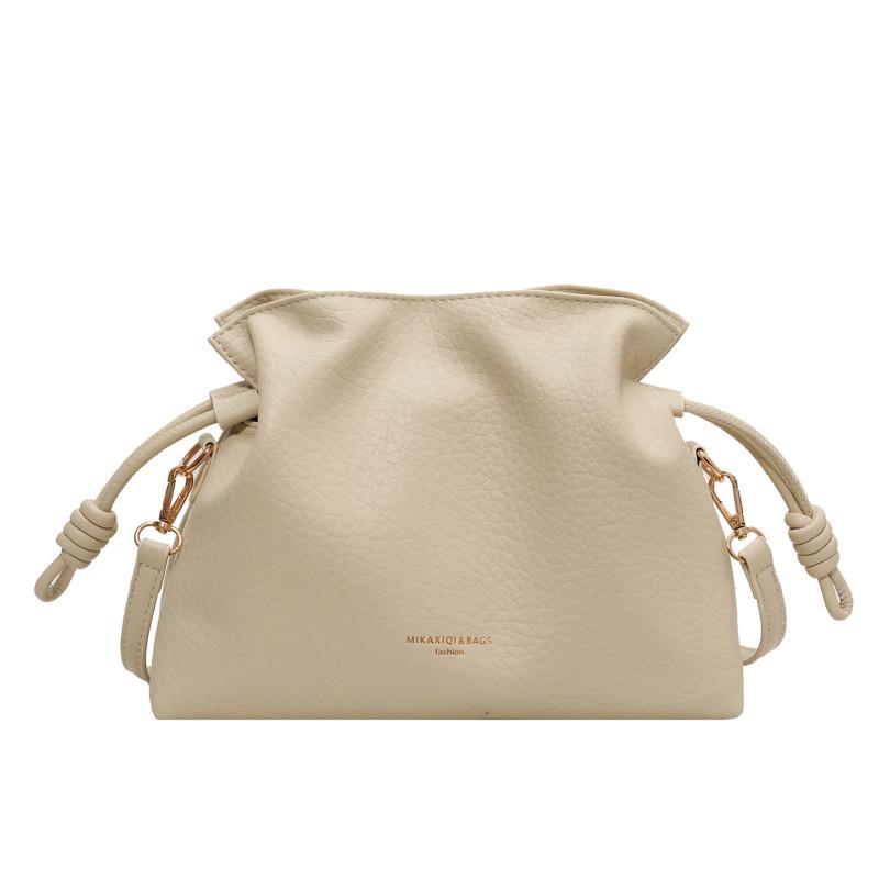 Urban Minimalist Pu Bucket Bag With Drawstring Closure For Daily Commuting Women