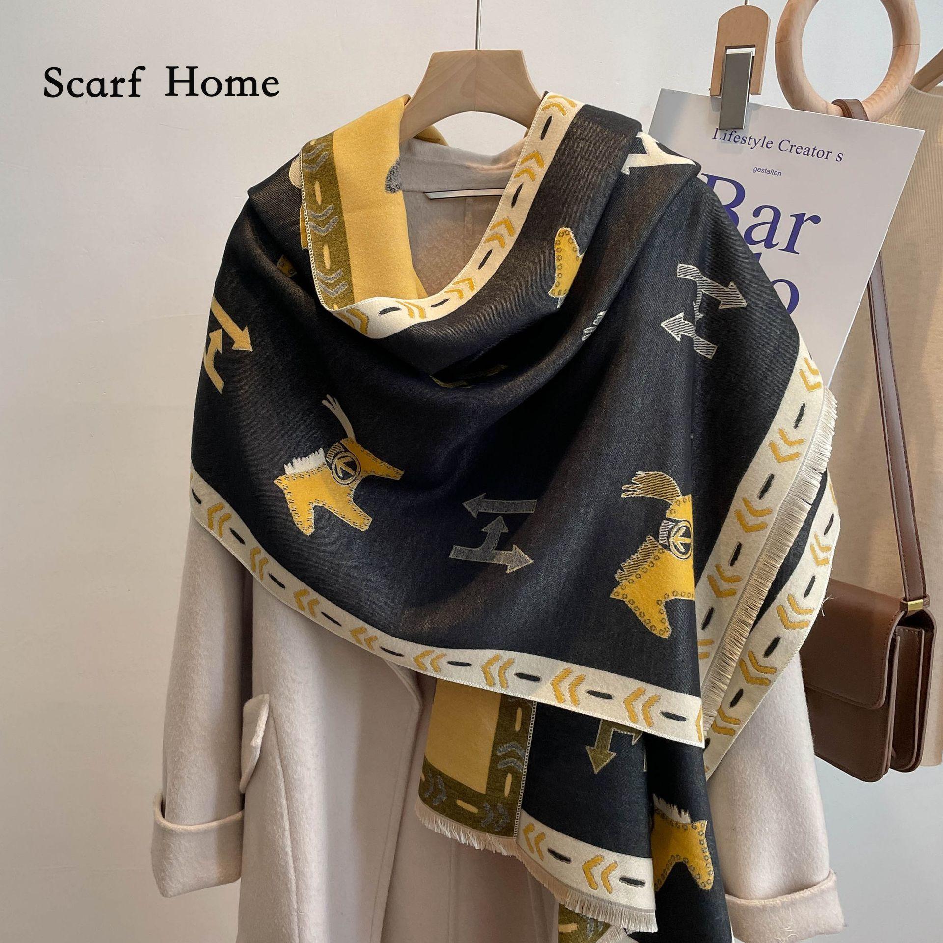 

Высококачественные роскошные кашемировые шарфы, утолщенный теплый шейный шарф для женщин